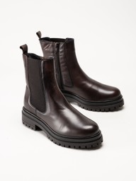 Rosa Negra - Mörkbruna boots i skinn