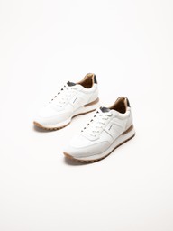 Marco Tozzi - MT Sport - Vita sneakers i skinn och mocka