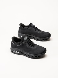 Skechers - Uno Glide Step - Svarta slip-ins sneakers i mesh