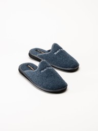 Hush Puppies - Men´s Manuel - Blåa tofflor i filt
