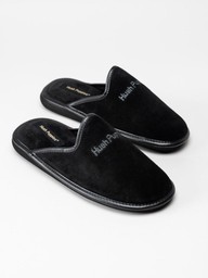 Hush Puppies - Mens Marco - Svarta slip in tofflor i mocka