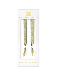 The Shoelace Brand - Glitter Gold 120 - Guld skimmrande skosnören i textil