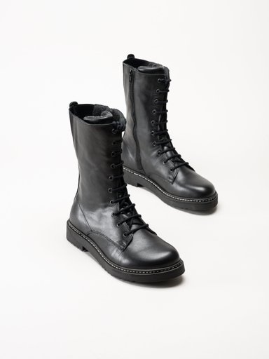New Feet - Svarta höga snörkängor