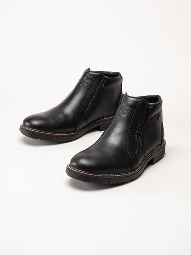 Rieker - Svarta chelsea boots i skinn