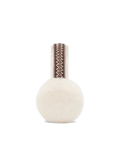 UGG - Tasman Sheepskin Earmuff - Vita öronmuffar i fårskinn